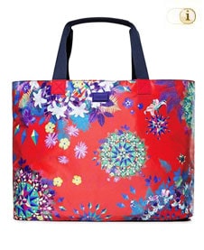 Bunter Galactic Altea Shopper mit kreativem Mustern. Hauptfarbe: rot.