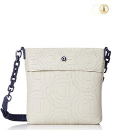 Kleine Tasche bols minuet kemi mit ton-in-ton Logomaniamusterung. Farbe: creme.