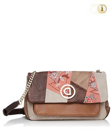 Tasche Japan-Path-Zurich mit Python Muster + Patches. Farbe: braun.